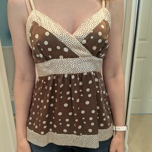 Inc International Concepts brown and cream top